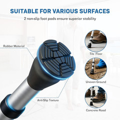 Forearm Crutches for Adults, Lightweight Aluminum Walking Crutches with 15-Level