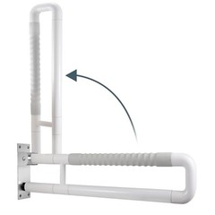 Flip up Grab Bar 24.4 Inch Handicap Grab Bars Wall Mounted Toilet 24.4 in