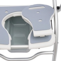 330lb Toilet Chair Bedside Commode w/ Bed Pan 3* EVA Seat Pads Height Adjustable
