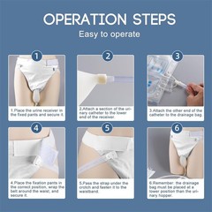 Wearable Urinal Bag with Reusable Silicone External Urine Catheter Collector Bag