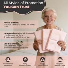 Bed Pads with Adhesive Strip 30″x36″, Thick Absorbent Incontinence Adults Und…