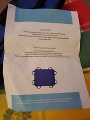 Positioning Bed Pad With Reinforced 6 Handles For Lifting, 48*40 Inch Blue