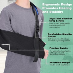 Arm Sling Shoulder Injury Breathable Immobilizer Wrist Elbow Support Bandage L