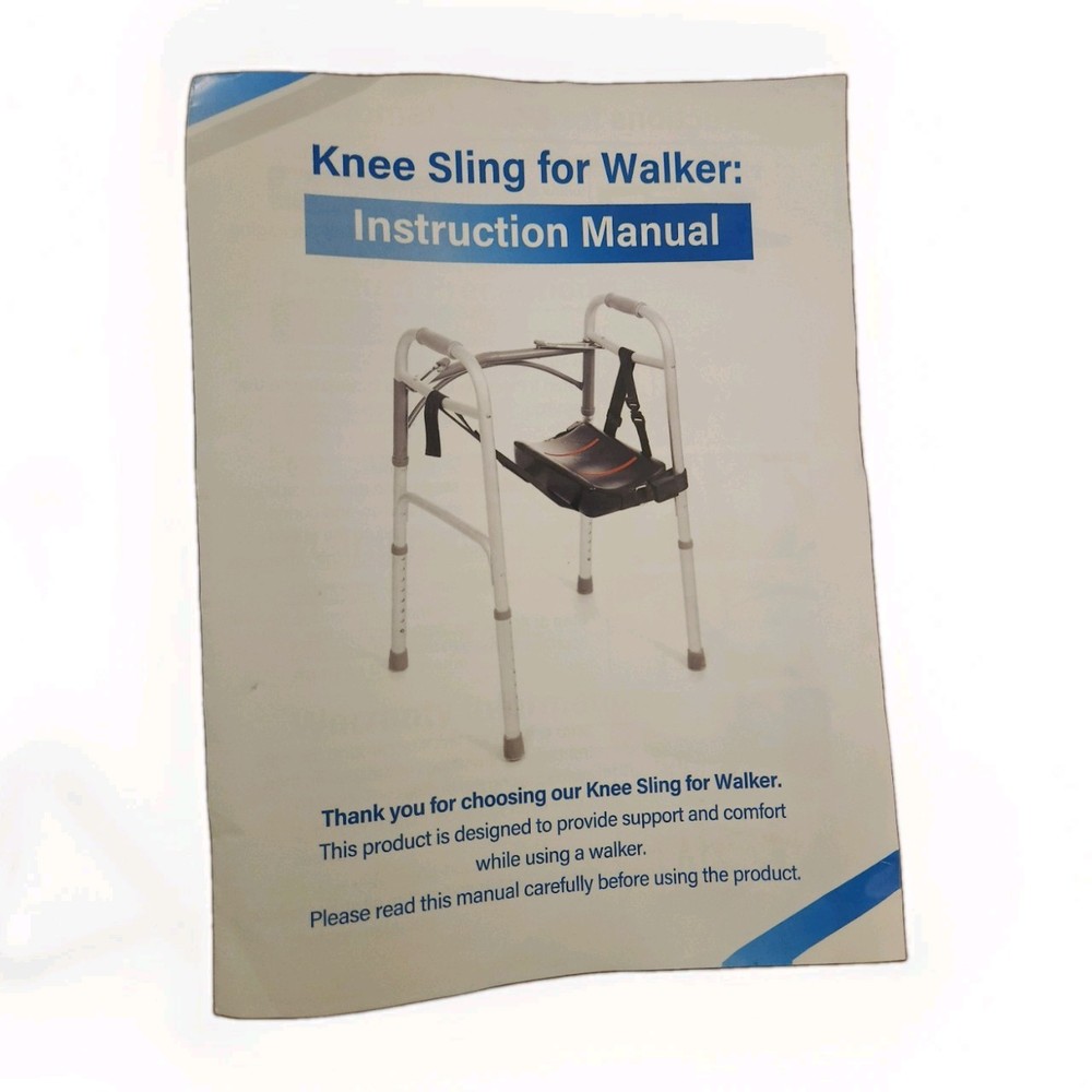 Knee Sling for Walker, Adjustable Cushioned Knee Support for Non Weight Beari…