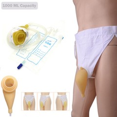 US# Elderly Male Urinal Leg Bag 1000ml Urine Funnel Pee Holder Collector Set