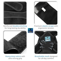 MATINNE Posture Corrector for Women & Men – Adjustable Back Large, Black