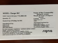 Signia Desktop Charger With Case For BTE M/P/SP & RIC Hearing Aids