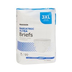 McKesson Ultra Plus Bariatric Disposable Briefs Diapers XXXL BRBAR Heavy 32 Ct