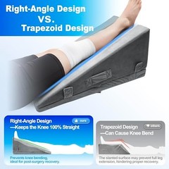 Ergonomic Leg Elevation Wedge Pillow for Post-Surgery Recovery & Pain Relief, Me