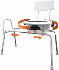 Adjustable Sliding Shower Chair & Transfer Bench for Elderly & Disabled