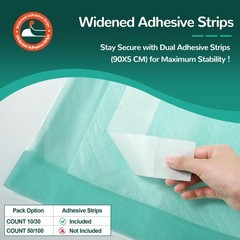 MILDPLUS Bed Pads with Adhesive Strips 30″x36″-30 (Adhesive), Green
