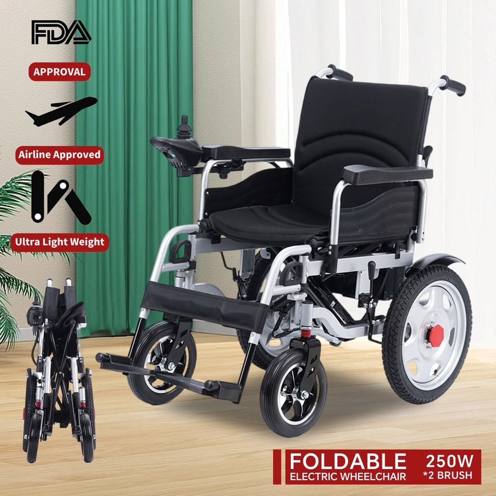 Lightweight Electric Wheelchair 500W Power Motor – Black – Tested Used GoodKP