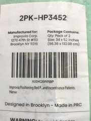 Positioning Bed Pads (2 Pack), 34″X52″ with 8 Handles, Quick-Drying, Washable