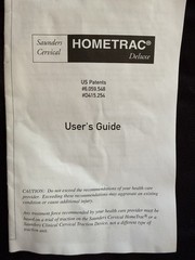 Saunders HomeTrac Deluxe Neck Device w Case Manual Pump