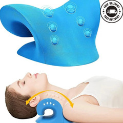 Neck Shoulder Stretcher Cervical Traction Pillow Pain Relief Massager