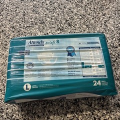 NEW Attends Briefs Adult Brief Diapers Large Size 24 Pack 44″ – 58″