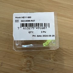 Lot of 2 Colored Phonak Hooks HE11 680 (with filter) YELLOW