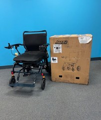 Pride Mobility Jazzy Carbon HD Heavy Duty 400lb Travel Power Chair Blue-Open Box