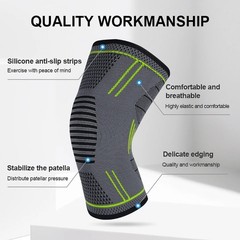 Sable Upgraded Knee Brace 2 Pack Compression Sleeves Support for Women & Men