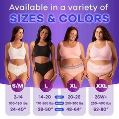 Always Discreet Adult Incontinence Underwear for Women Postpartum , XL,17 CT