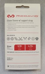 MCDAVID SPORT LARGE ELBOW COMPRESSION SLEEVE W/ SUPPORT STRAP FOR TENNIS ELBOW