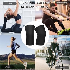 Knee Compression Sleeve For Women Men, Knee Braces for Knee Pain, Running Black