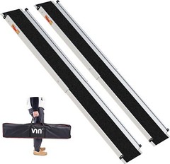 New Aluminum Adjustable Non-skid Loading Wheelchair Telescoping Track Ramp 4-7FT