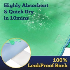 2 PCS Washable Positioning Bed Pad 8 Handle 34×52 Inch Waterproof Reusable