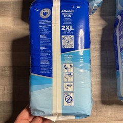 2 Packages – 24 Attends Bariatric Adult Brief 2XL 12 Count Ea Heavy Absorbency