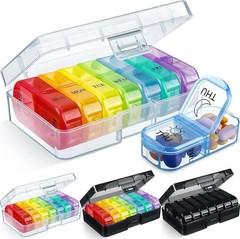 1 Set 7 Days Weekly Pill Case Pillbox Medicine Tablet Box Portable Travel Drugs