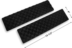 Adhesive Rubber Step Mats 2 Pack Non-Skid Traction for Trailer Truck Boat 4×15.5