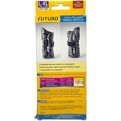 Futuro 3M Water Resistant Wrist Brace Right Hand L-XL Firm Support Splint Straps