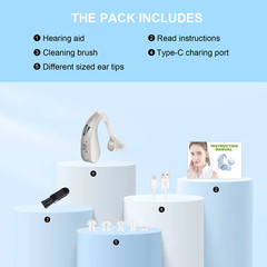 Hearing Aids for Seniors Rechargeable with Noise Cancelling Adjustable Volume