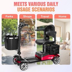 Mobility Scooter for Seniors Foldable 350lbs Heavy Duty 4 Wheel Electric Travel