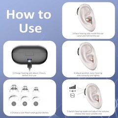 Bluetooth App Control Rechargeable Hearing Aids For Seniors Noise Cancelling OTC