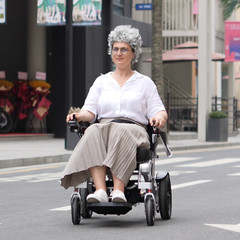 Fold And Travel Auto Recline Lightweight Foldable Electric Power Wheelchair