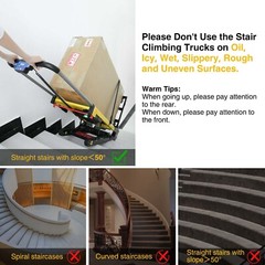 Electric Stair Climbing Hand Trucks, 200W 3 Adjustable Speeds 440lbs Max Load
