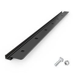 Steel Mounting Channel – Made of High Strength Alloy Steel, 10GA 1 Pcs Black