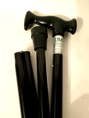New Never Used DMI Folding Adjustable Walking Cane In Original Package Black