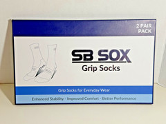 SB SOX Grip Socks 2 Pair Pack Non-Slip Everyday Wear New in Box