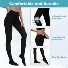 Support Tights Firm Graduated Compression Pantyhose for Women& Girls 20-30mmHg