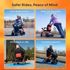 2in1 Foldable Electric Wheelchair 400W Intelligent Powerchair Rollator 300lbs