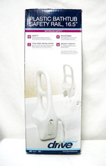 Drive Medical Bathtub Safety Rail, Adjustable Width, 16.5″ H, New, Open Box