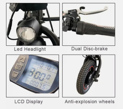12 Inch Wheelchair Handcycle Attachment Electric Tractor 250W 8AH-17.5AH
