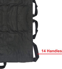 Patient Transfer Sheet Blanket 40’’X80’’ with 14 Handles for Lifting, Moving, Tu