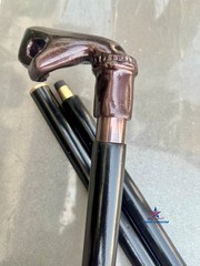 Solid Brass Punch Head Vintage Black Wooden Walking Stick Cane handmade Gift