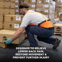 High Visibility Back Support Brace, 8″ Spandex Belt, Removable Straps, Comfort F