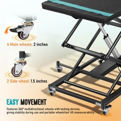 Portable Electric Lift Table Platform for Wheelchair 24-90cm Height Lifting USA