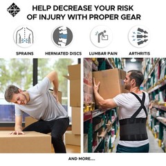Plus Size Back Support Belt for Heavy Lifting, Lumbar Brace for Pain Relief 4XL