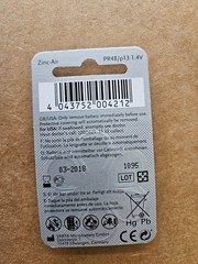 POWER ONE HEARING AID BATTERIES #P13 17 PACKS OF 102 EXP 10/21 &2/18